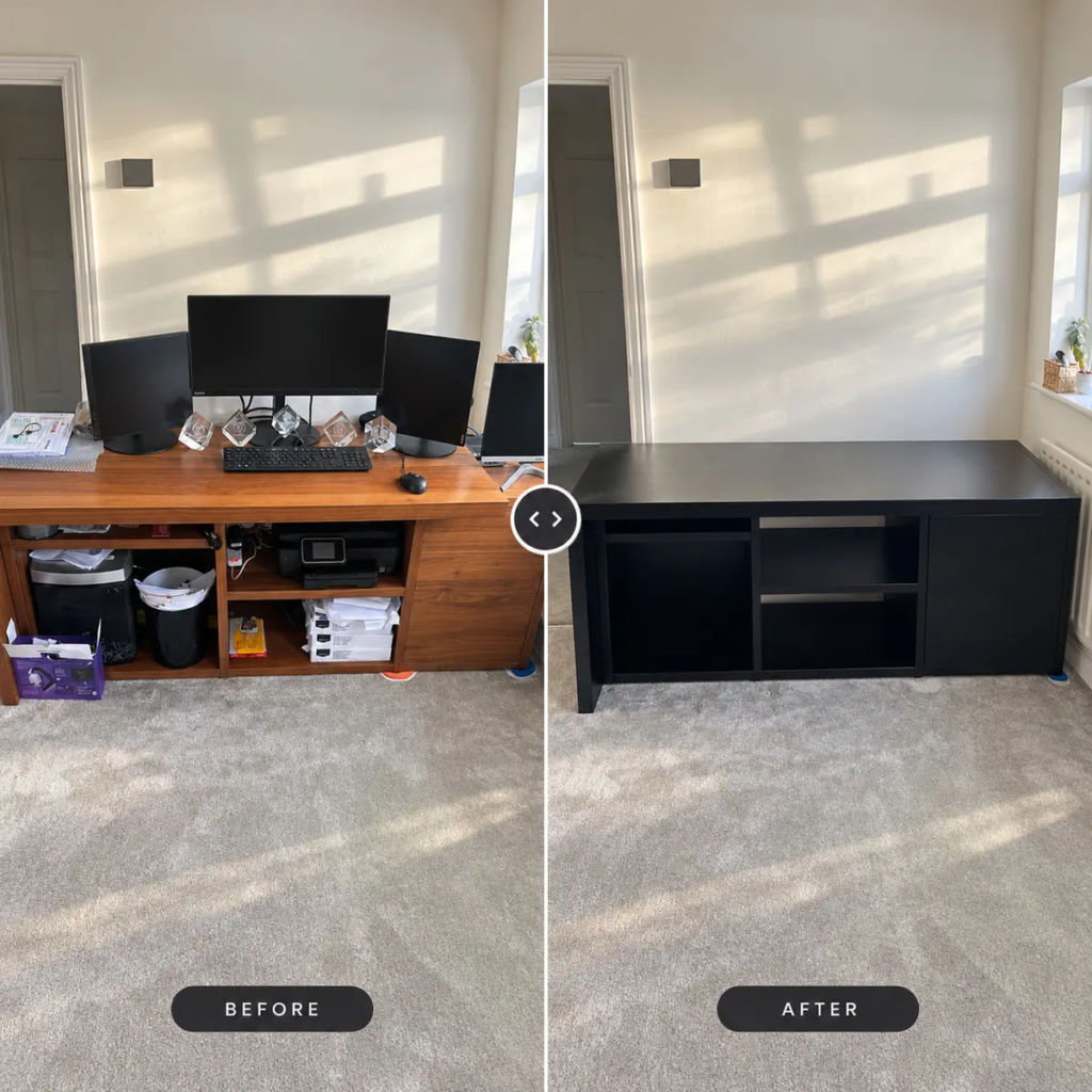 black-faux-leather-desk