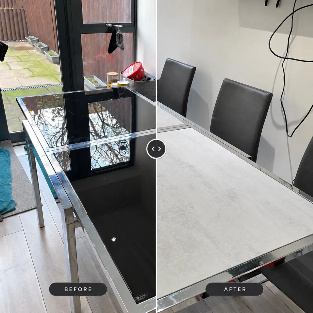 white-concrete-dining-table